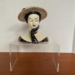 Vintage Lefton Lady Head Vase: Napco Style Retro Decor