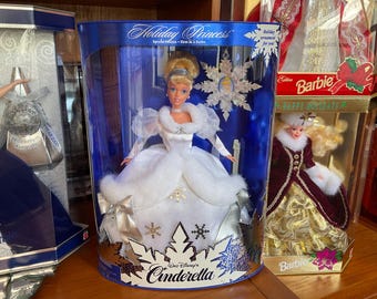 Vintage 1996 Holiday Princess Cinderella Barbie - First in Series