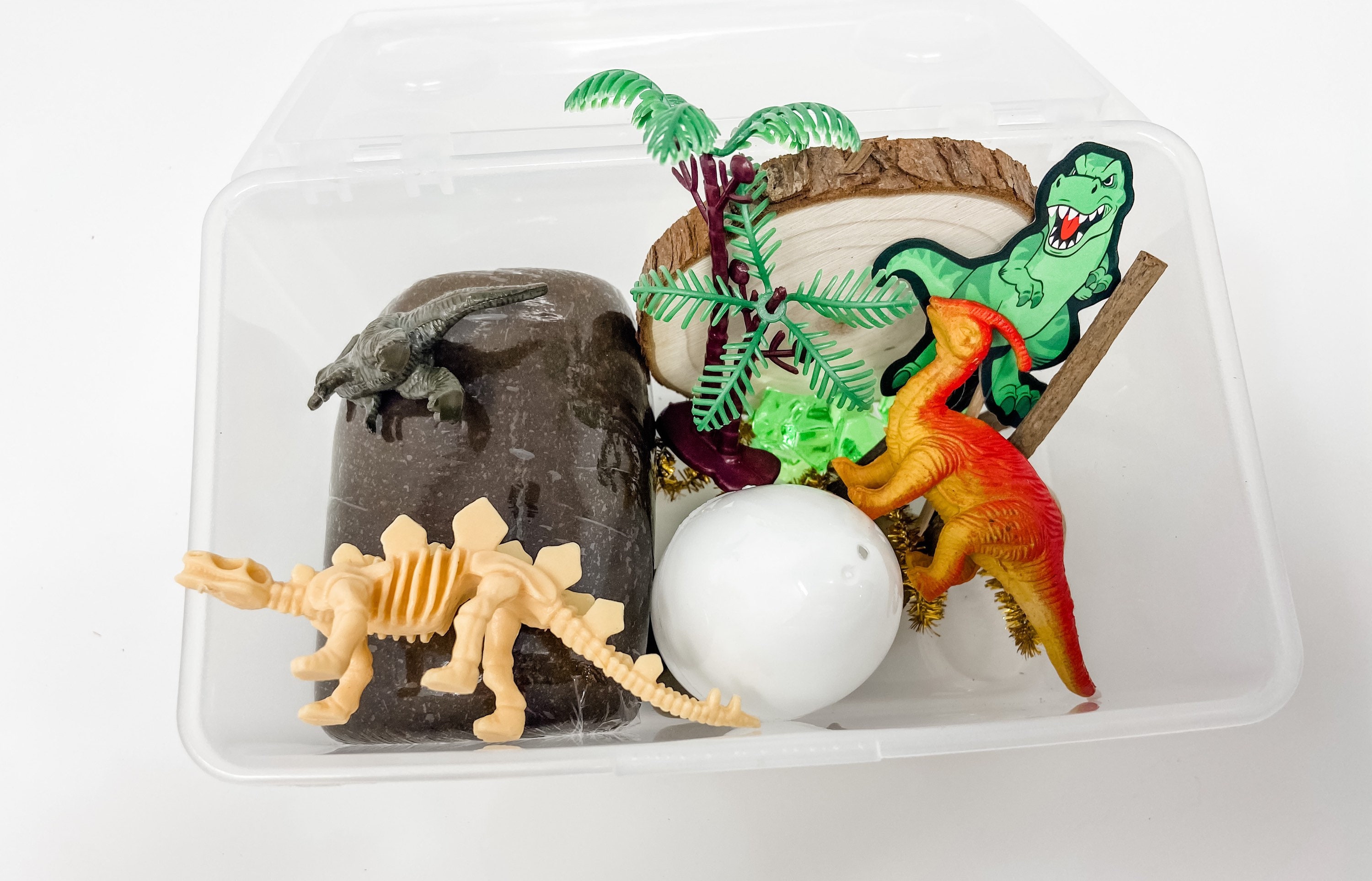 Dinosaur playdough kit playdough dinosaur sensory bin | Etsy