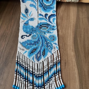 Decoration from beads , handmade. Beaded necklace. Best gift for mother. Mother’s day. Best gift. Celebration.