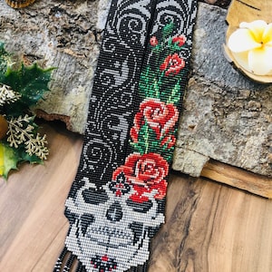 El Día de Muertos, Mexico, Halloween, skulls, bright roses, Día de Muertos or Día de los Muertos,