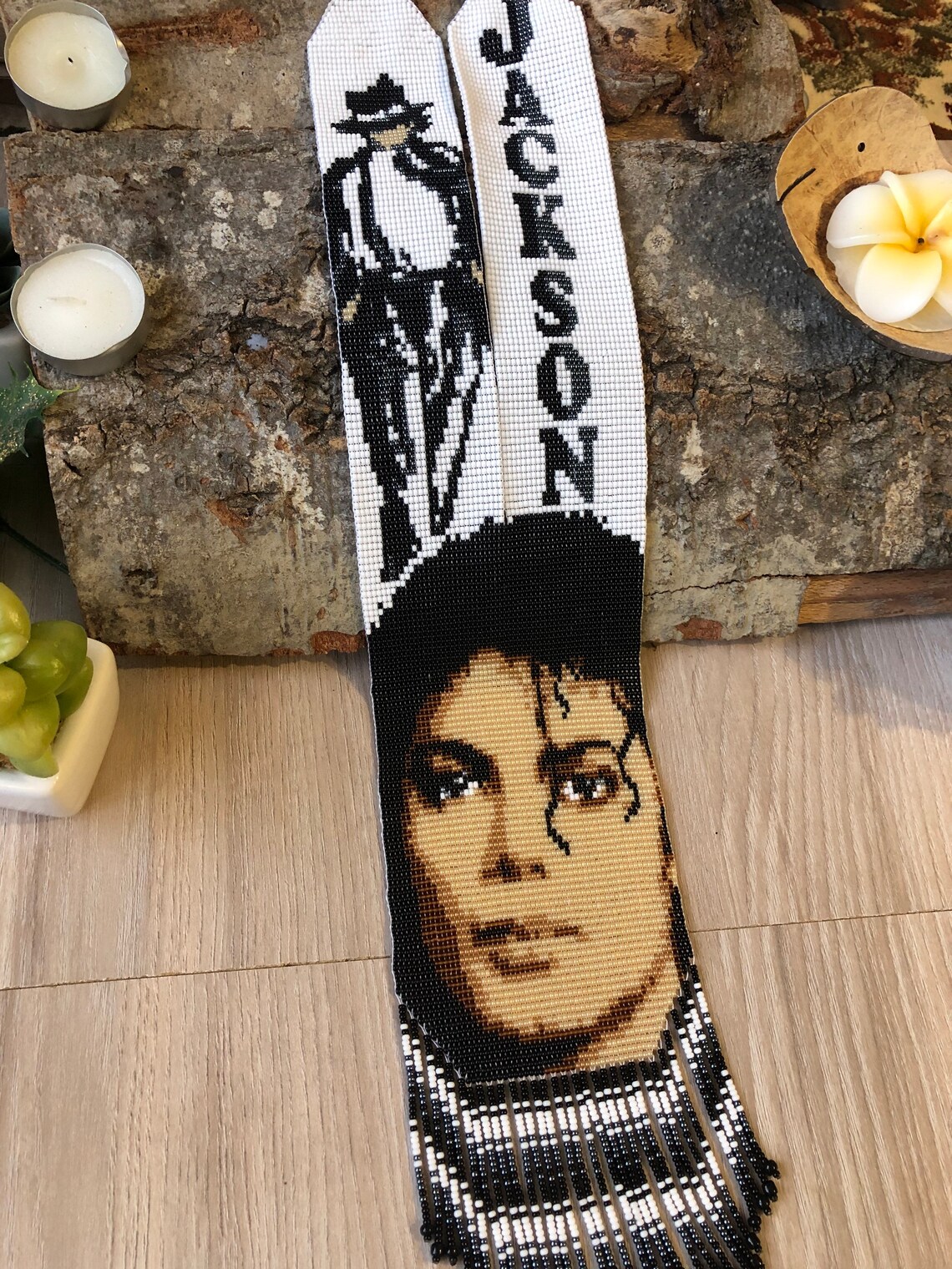 Michael Jackson Beaded necklace Etsy