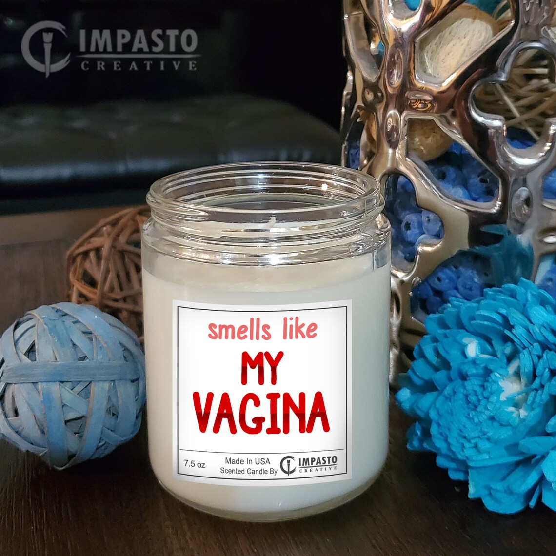 Smells Like My Vagina Scented Candle Funny Candle Dirty Etsy