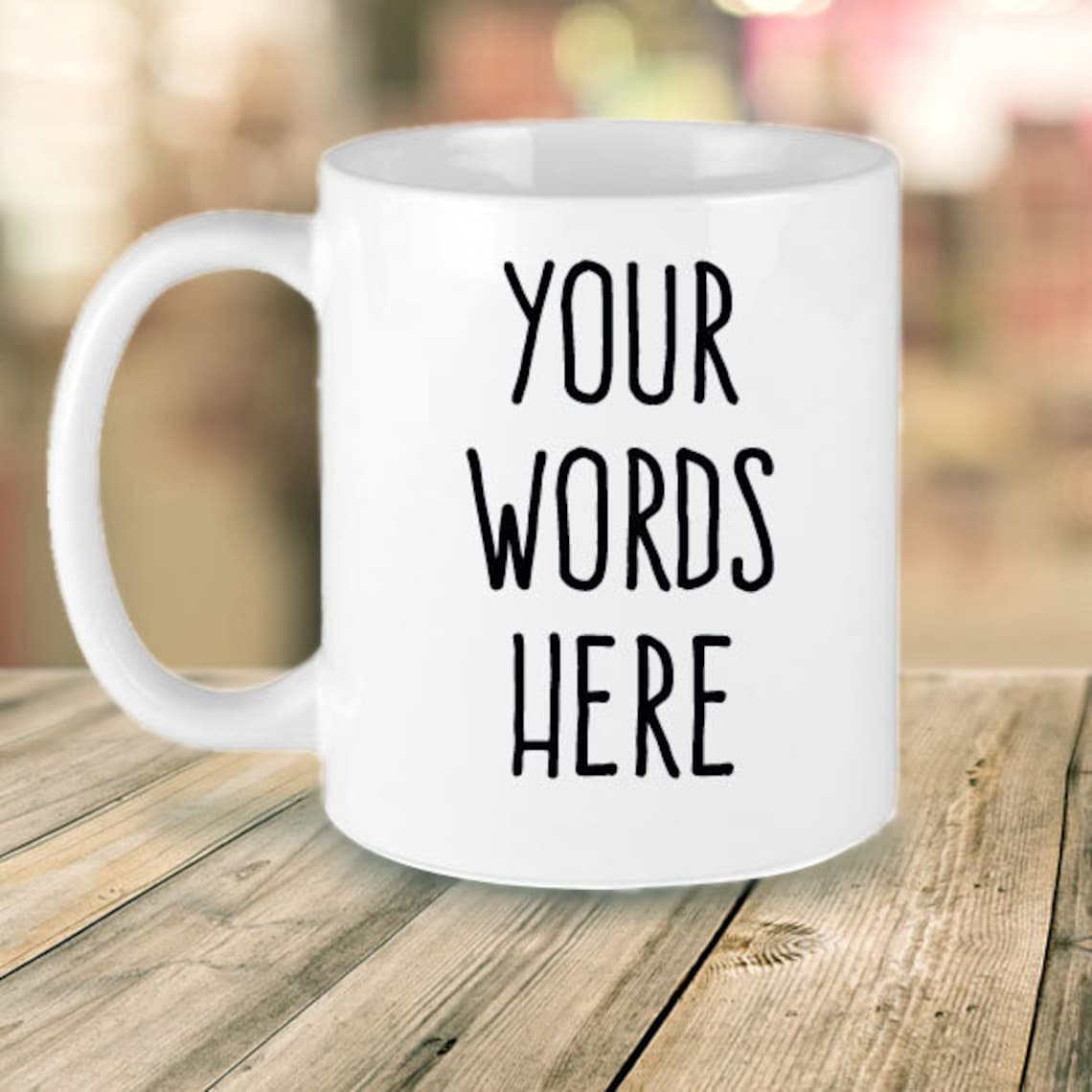 Custom Mug Customized Text 11 Oz Ceramic Mug Your Text on Etsy UK