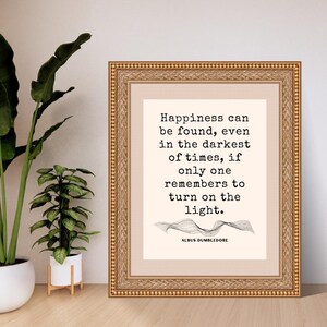 Happiness Can Be Found | Potterhead | Home Decor | Wall Art