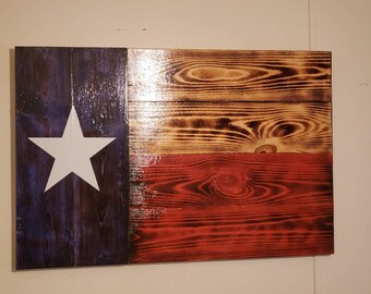 Texas Wood Flag Etsy