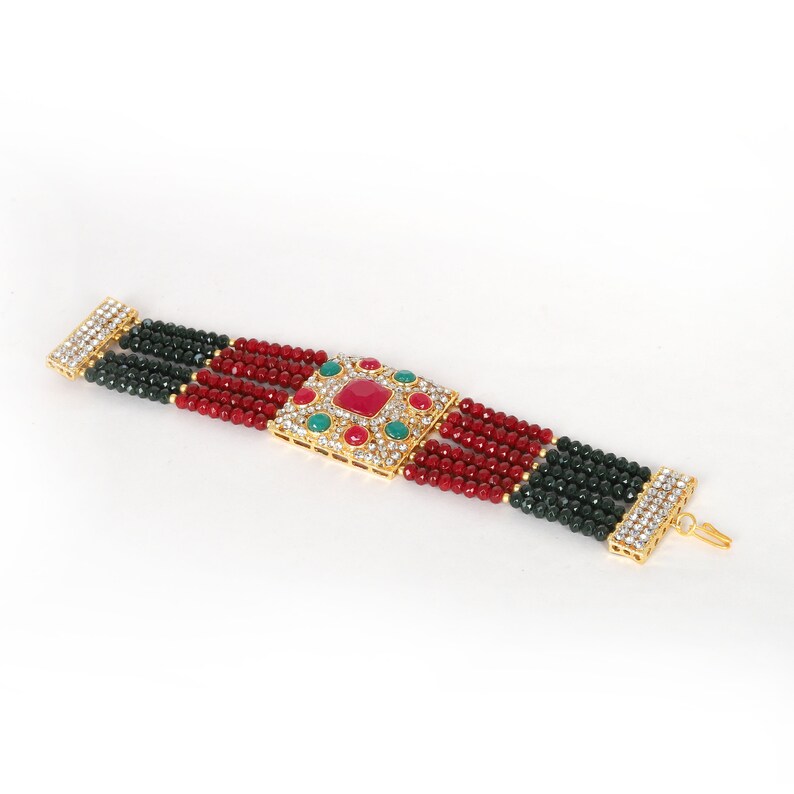 Meenakari Cheed BanglesKada Multi Colours strand bracelet Beaded Bracelet Handmade Indian Craftsmanship Enamel Work