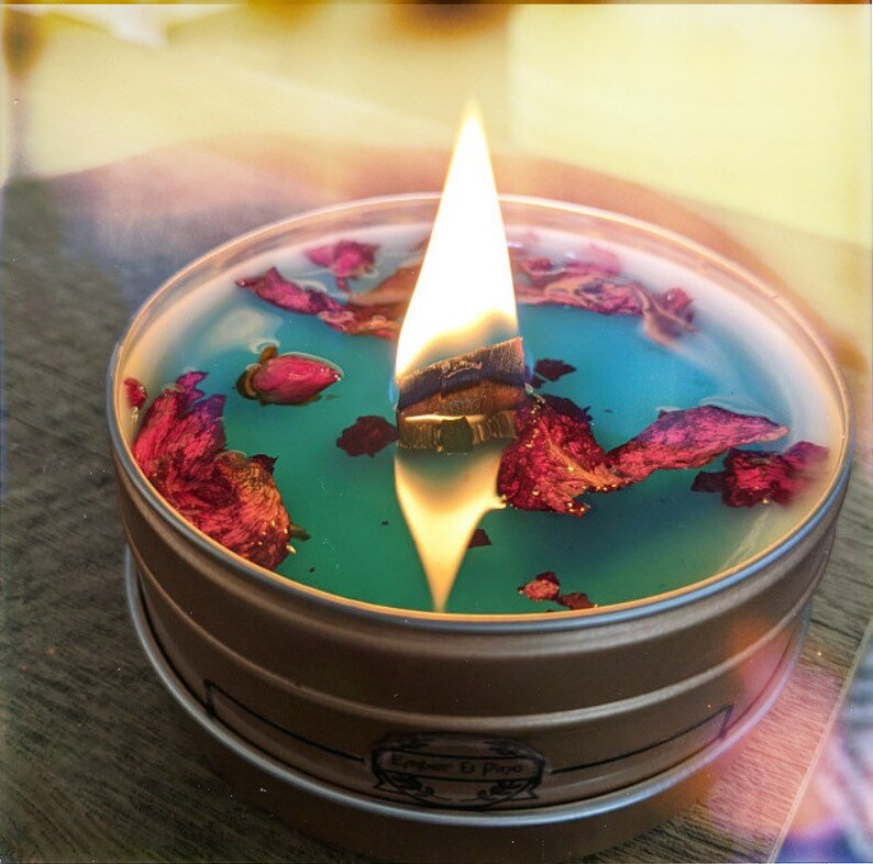 Sea Salt & Rose Water Soy Candle Soy Wax Scented Candles Etsy