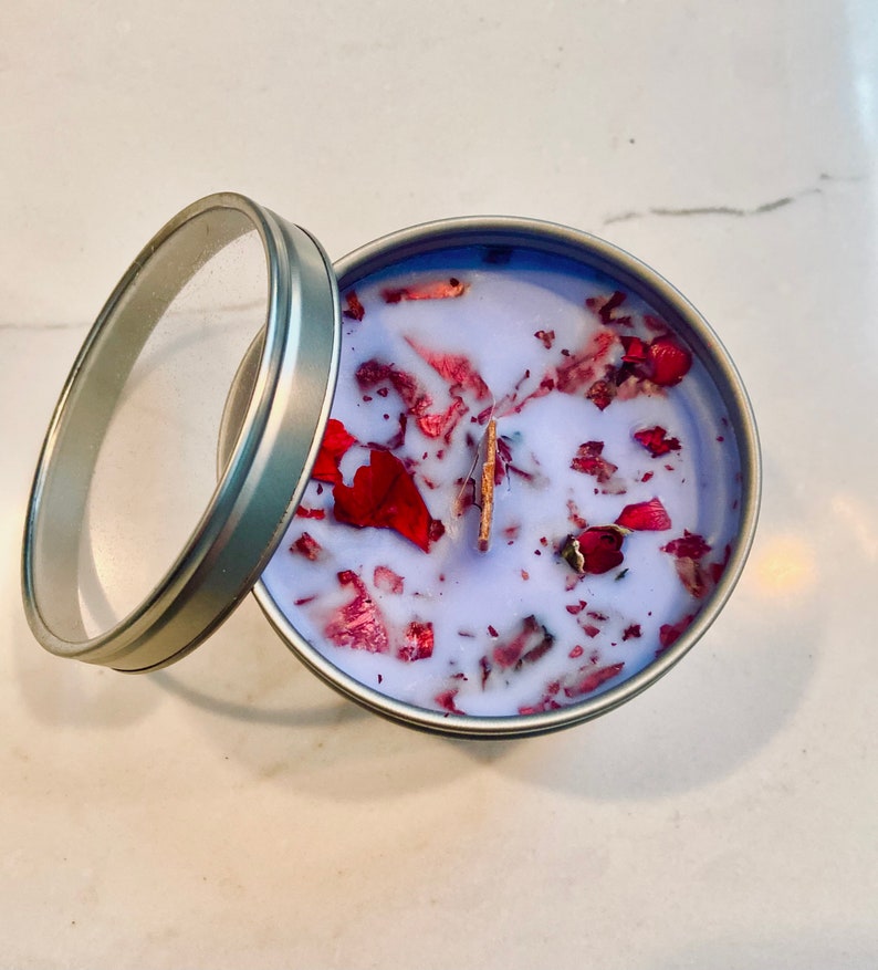 Sea Salt & Rose Water Soy Candle Soy Wax Scented Candles Etsy