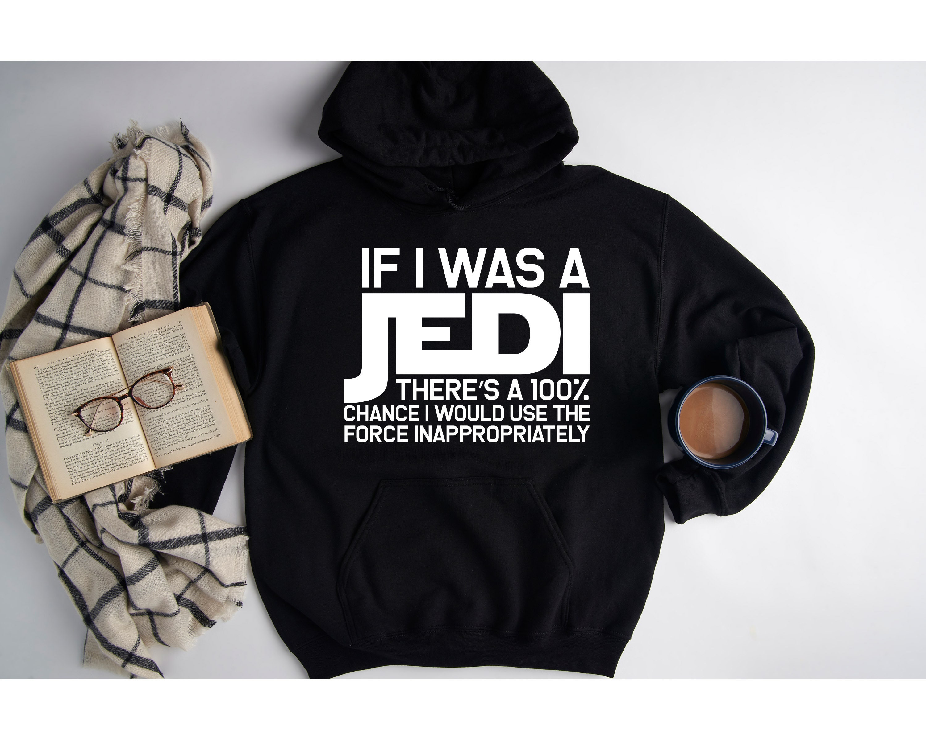 If I was a Jedi Hoodie Jedi Hoodies Star Wars Hoodie Family Etsy