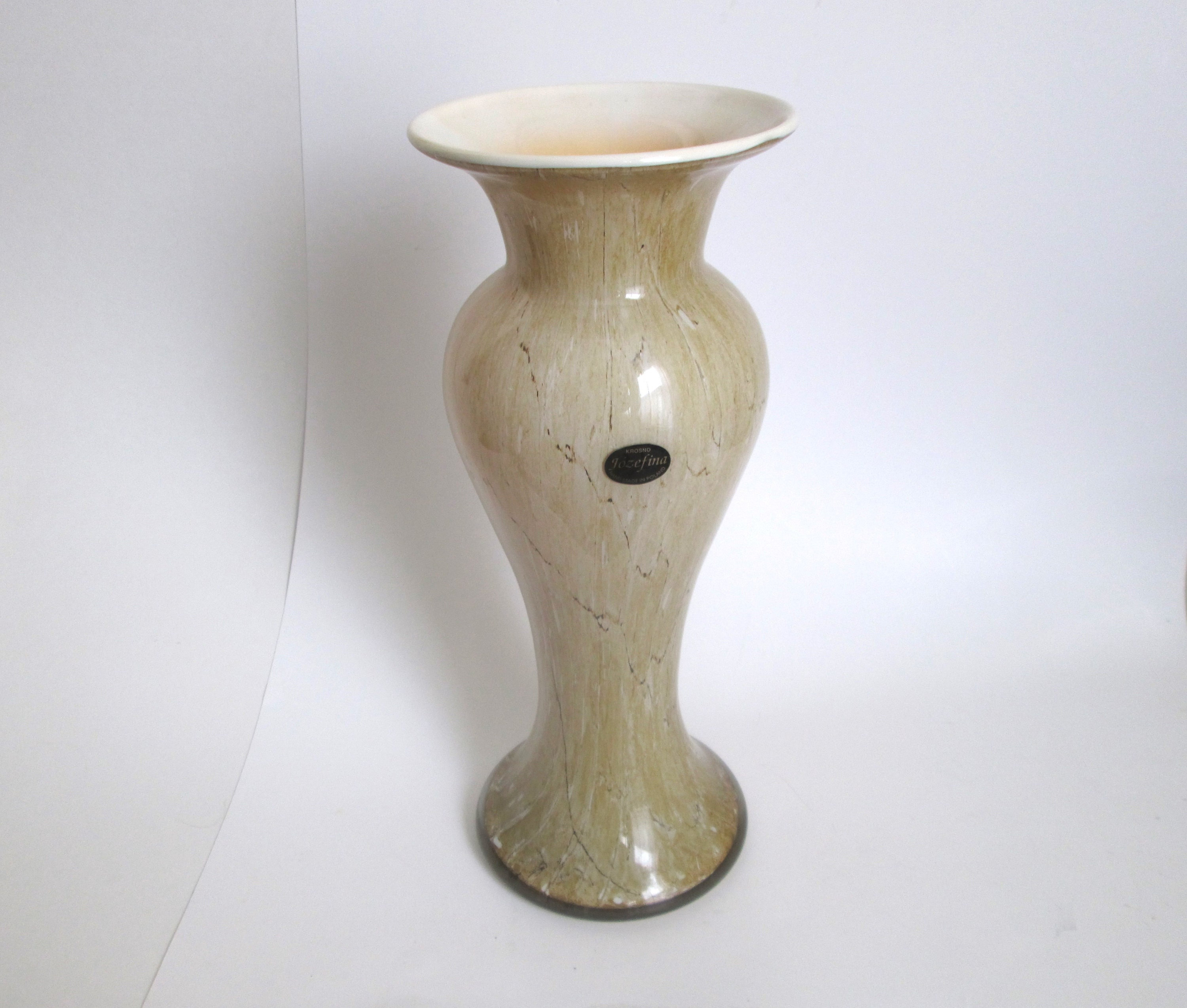 Jozefina Krosno Glass Vase Made in Poland Art Glass Etsy