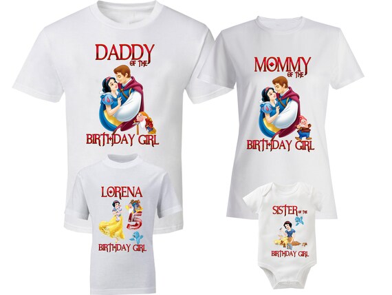 Birthday Snow White Family Shirts 