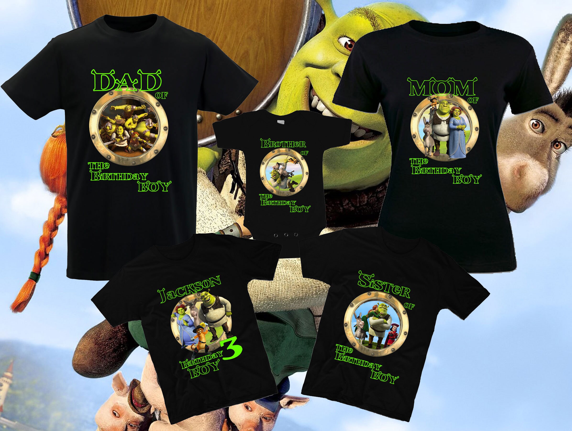 Shrek Birthday Family Shirts Family 