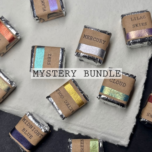 Handmade Watercolour Mystery Bundle, Pigment, Calligraphy Ink, Lettering, Aquarelle, Artist Supplies, Painting Art