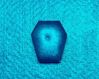 May include: A turquoise blue hexagonal resin tray with a smooth, glossy finish.