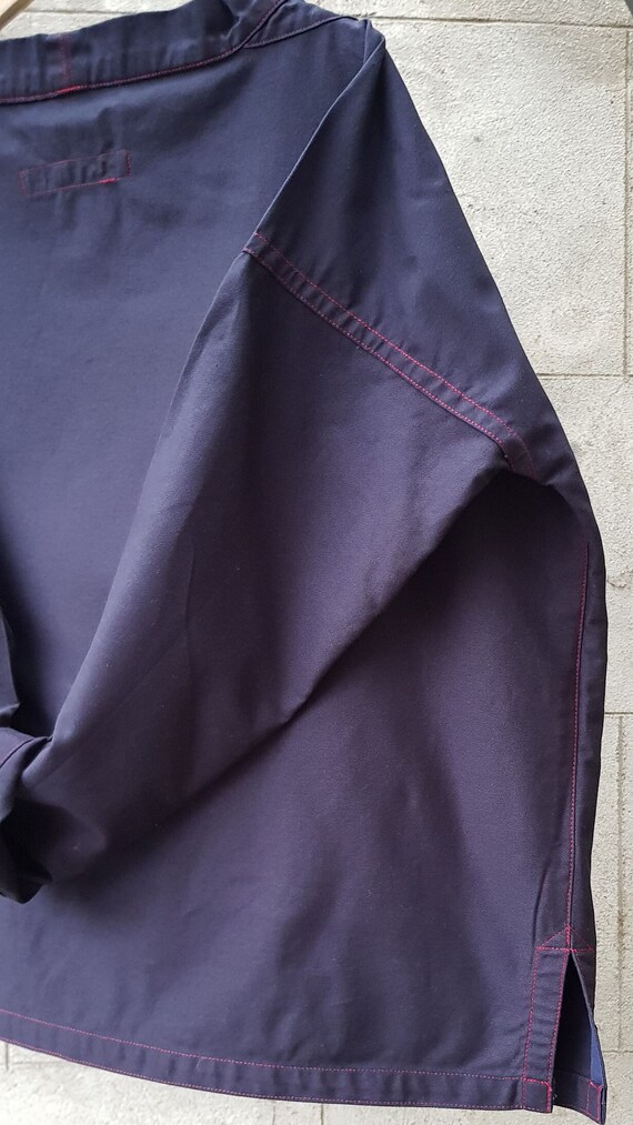 トップス UNTRACE smock Dark Navy UNTRACE UNTRACE BASIC BOX STRETCH SMOCK L/S・DARK NAVY - tity