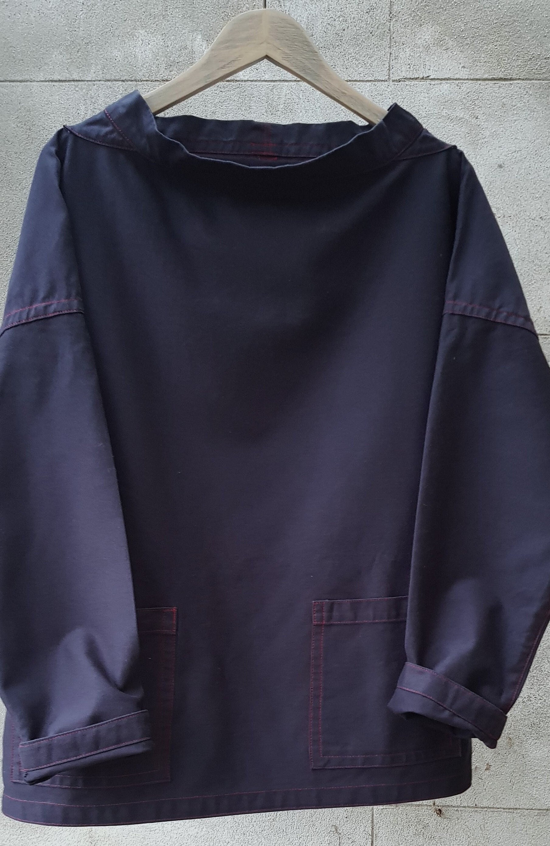 トップス UNTRACE smock Dark Navy UNTRACE WASHABLE TROPICAL SMOCK L/S ・DARK NAVY - tity