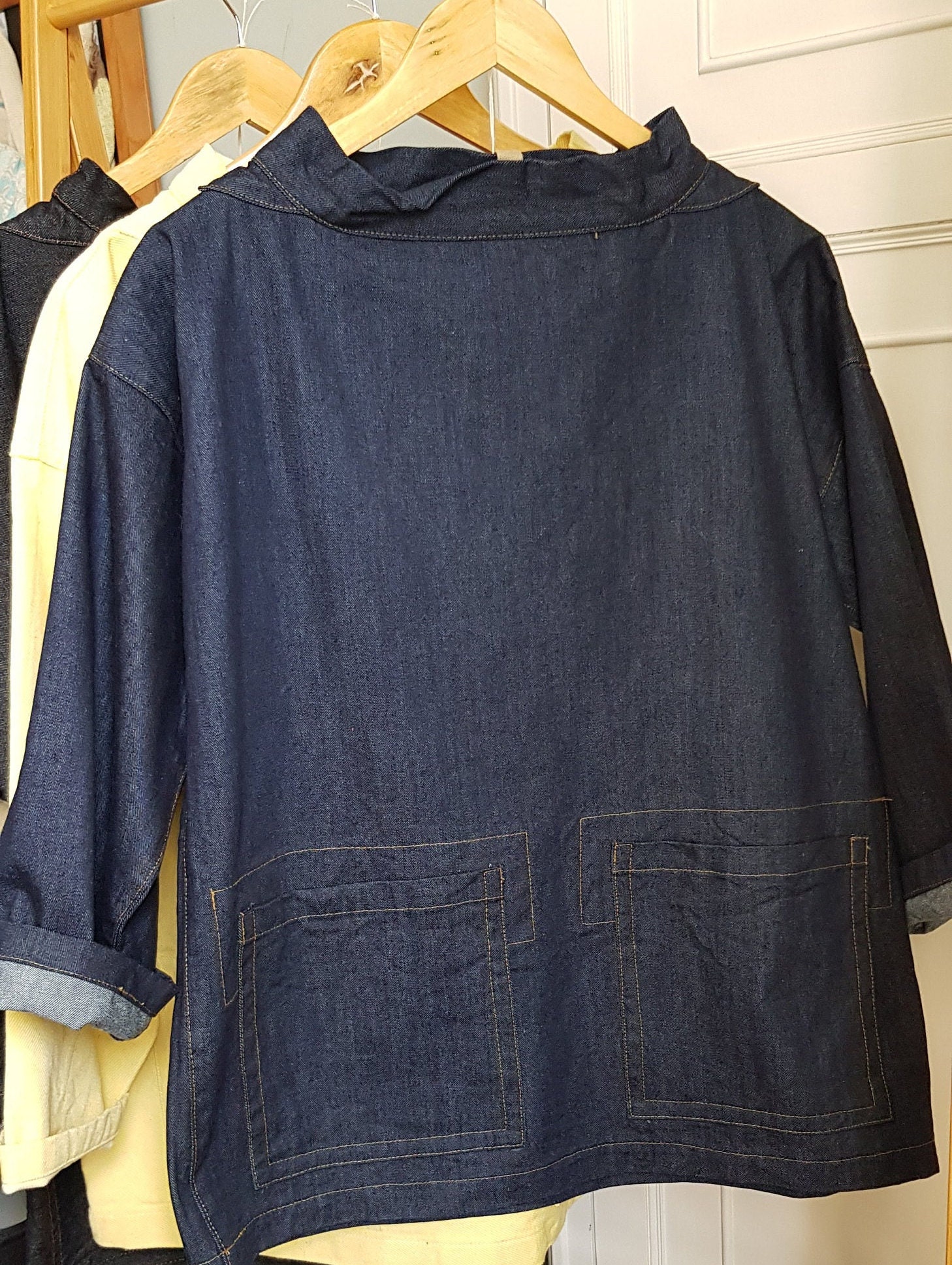Denim Fisherman Smock - Etsy