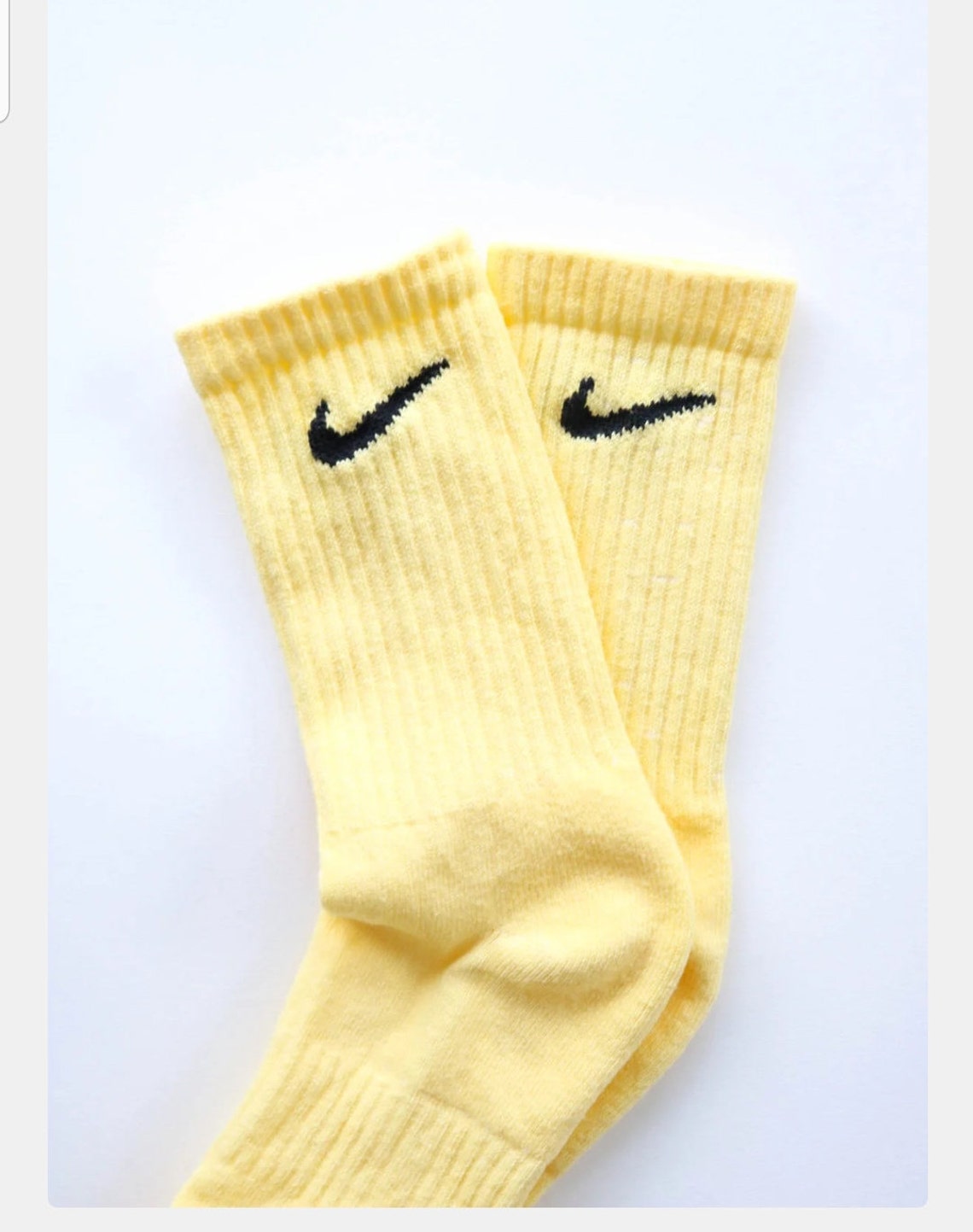 Nike Yellow Socks Custom Nike yellow SocksCrew Socks | Etsy