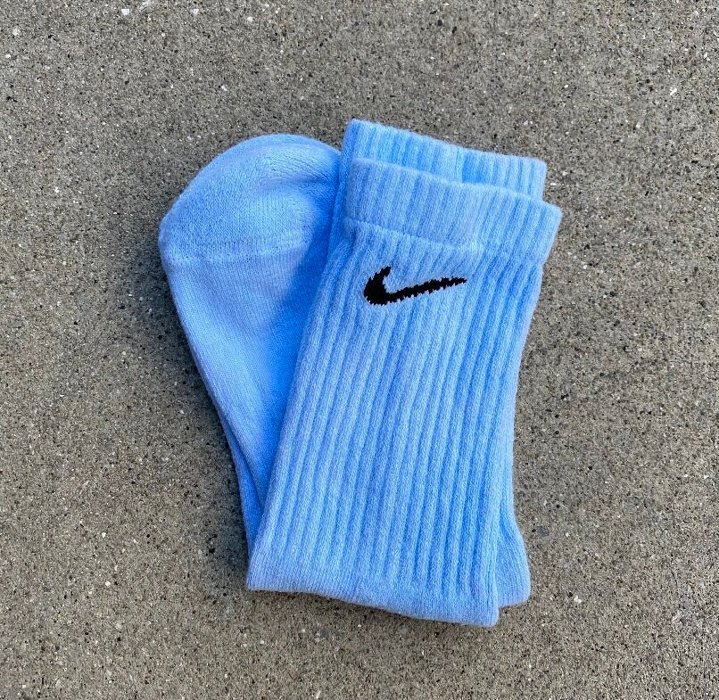 Nike Sky Blue Socks /Custom Made /Tye Dye Nike Blue Socks | Etsy