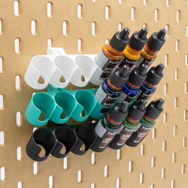 IKEA SKADIS Paint Dropper Bottle Holder | Army Painter, Vallejo, Green Stuff World | Organization for Acrylic Paints 17ml and 18ml