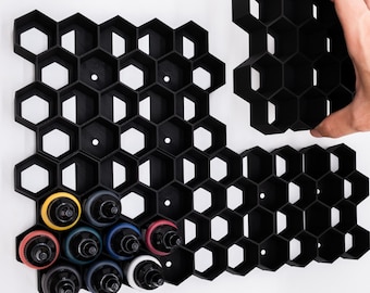 Hex Wall ProAcryl Paint Bottle Holder | Monument Hobbies 22ml ProAcryl | Organization for Acrylic Paints | Stick-on