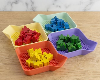 Bandejas Universales para Fichas y Piezas de Juego – Organizador para Meeples, Tokens, Contadores y Juegos de Mesa