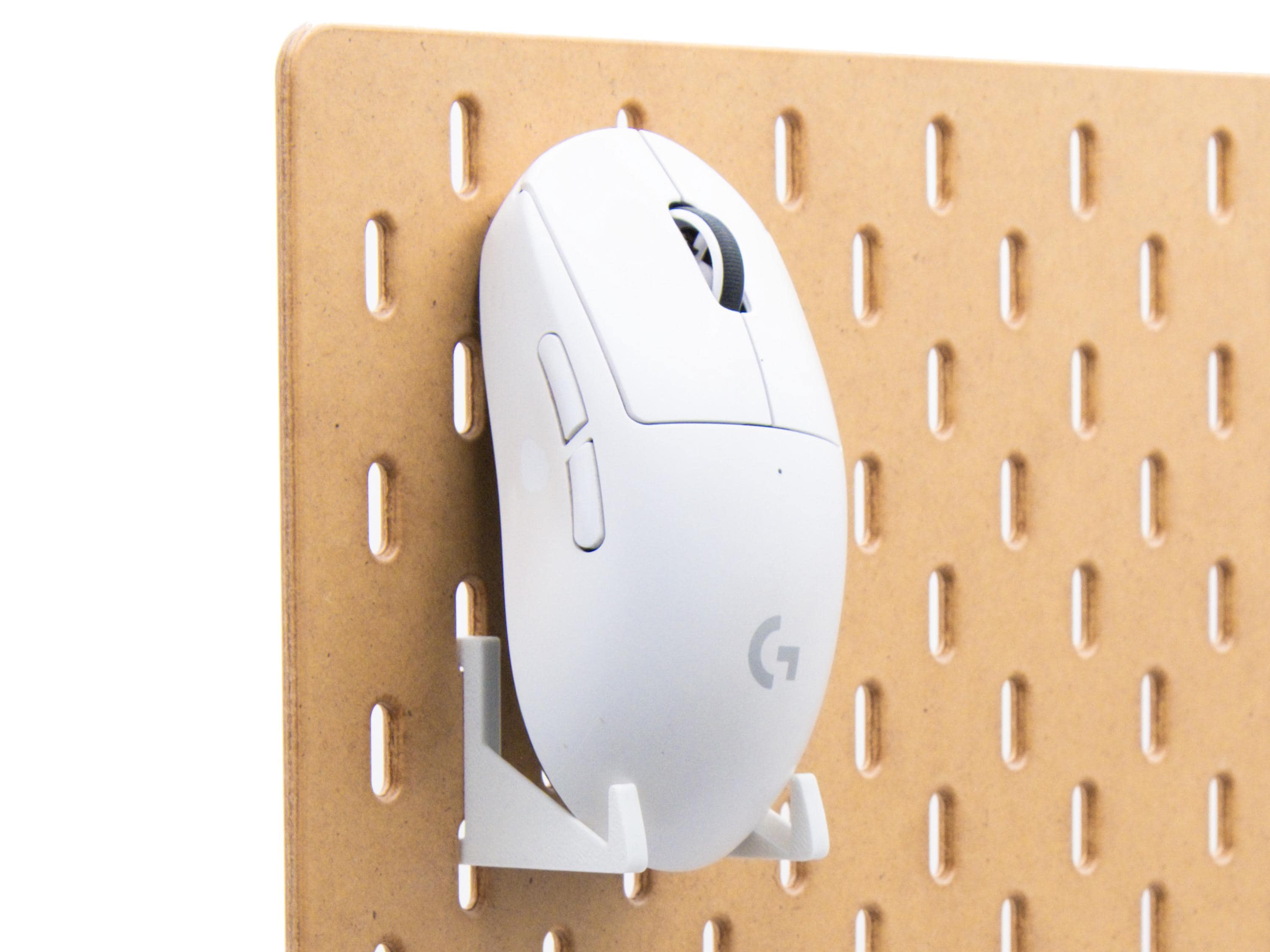 Mouse Holder for IKEA SKADIS or UPPSPEL Pegboard - Mouse Mount