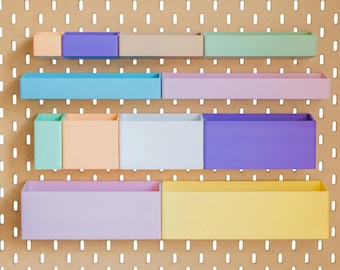 IKEA SKADIS Storage Bins | Pegboard Containers Shelf