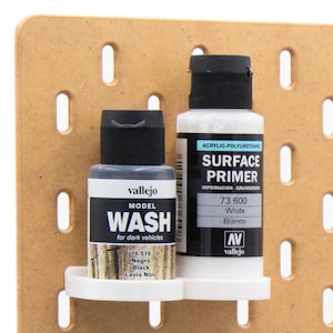 Vallejo 35ml Wash & 60ml Primer Holder for IKEA SKADIS | Paint Organizer for Miniatures