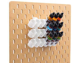 IKEA SKADIS Paint Dropper Bottle Holder | Army Painter, Vallejo, Green Stuff World | Organization for Acrylic Paints 17ml and 18ml