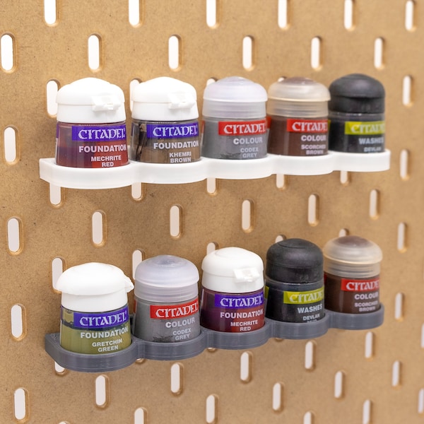 Pot de peinture Citadel 12 ml pour IKEA SKADIS | Support acrylique pour miniatures, organisation pour peintures acryliques