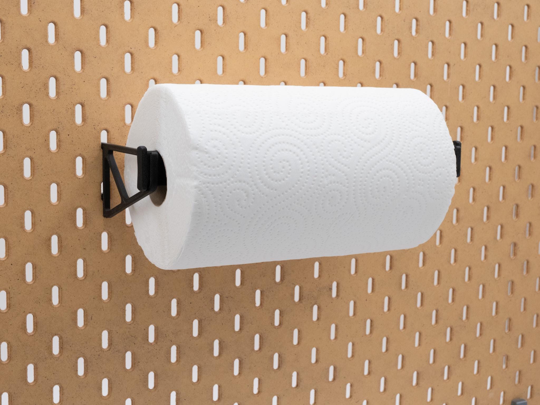 Kitchen Paper Roll Holder for IKEA SKADIS Pegboard – Paper Towel