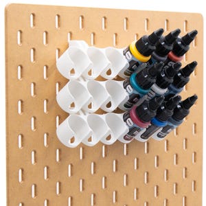 IKEA SKADIS Paint Holder for ProAcryl 22ml | Acrylic Paint Organizer for Monument Hobbies | Pegboard Mount Display Rack