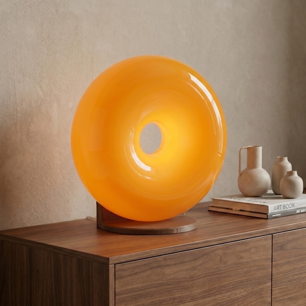 IKEA VARMBLIXT Lamp Stand, Modern Table Display Base, Donut Lamp Holder, Scandinavian Home Decor Accent