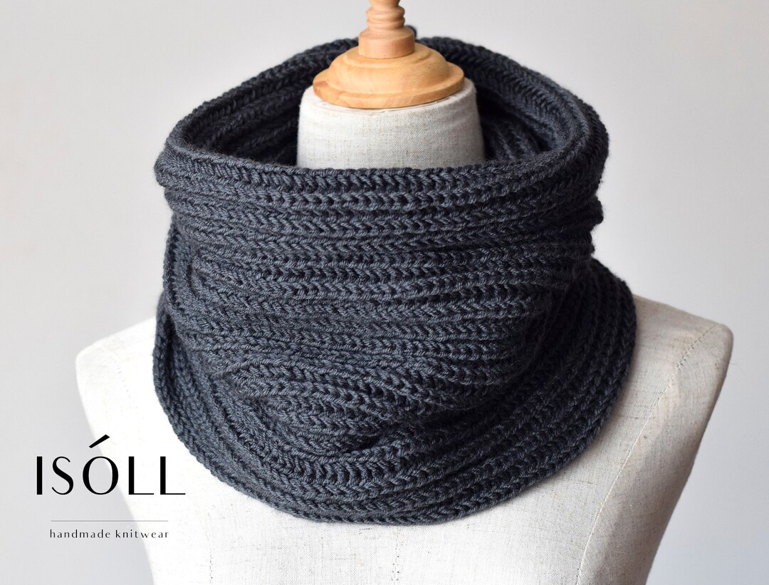Warm Winter Scarf Women, Neck Warmer, Knit Neck Cowl, Circle Scarf