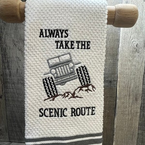 Off Road towel, Embroidered Towel,  Towel, off road vehicle Hand towel
