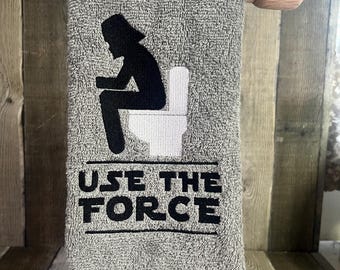Star Wars Hand Towel, Darth Vader Hand Towel, Embroidered Star Wars Hand Towel, Star Wars Gift, Cast Member Gift, Use the Force