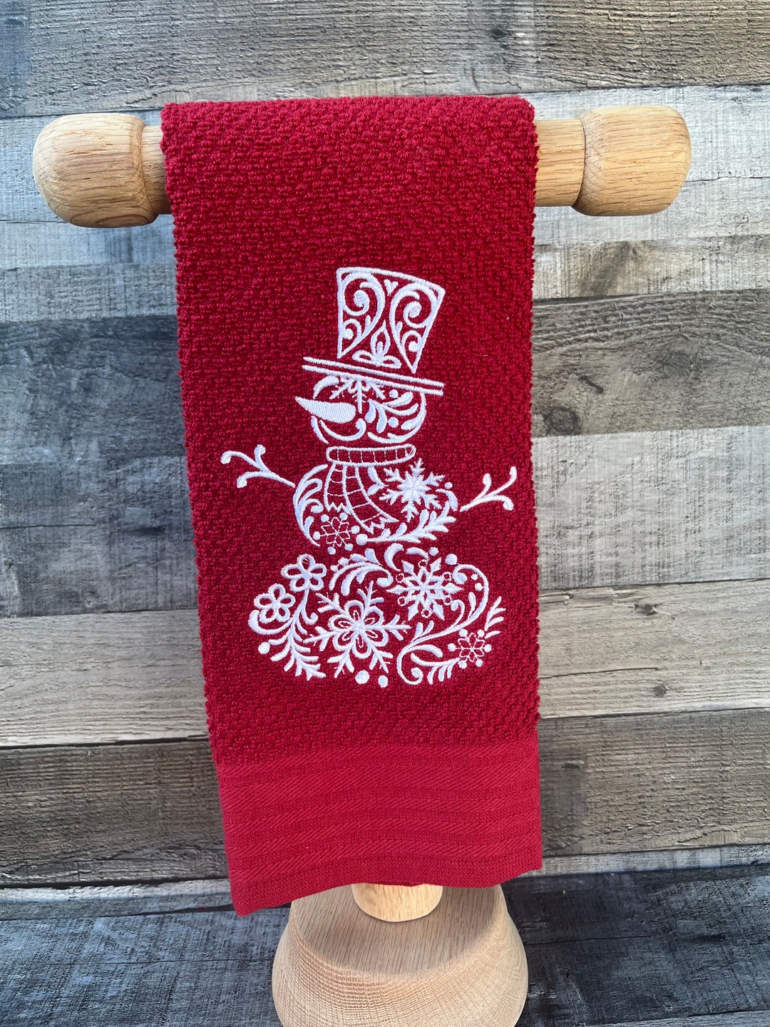 Snowman Tea Towel Christmas Tea Towels Christmas Decor Etsy