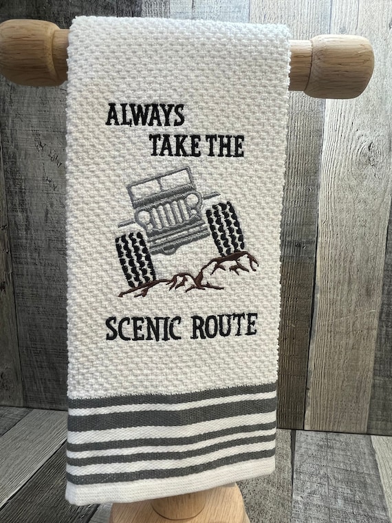 Off Road towel, Embroidered Towel,  Towel, off road vehicle Hand towel