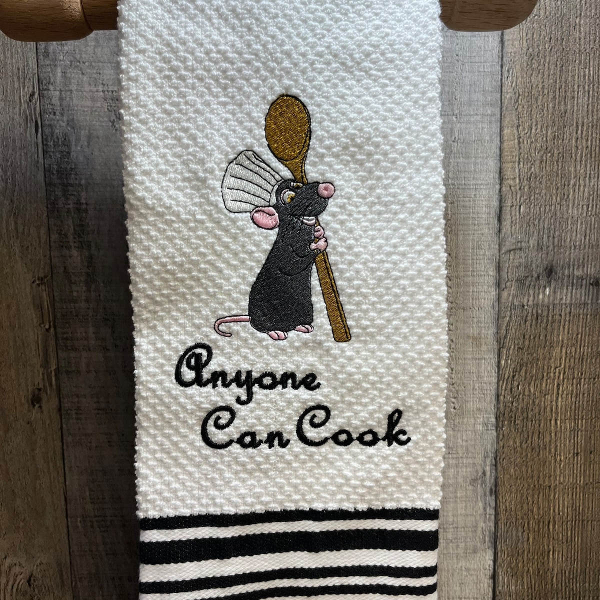 DCP Gift, Cast Member Gift, Hand Towel, Remy Towel, Ratatouille Towel, Anyone Can Cook, Disney Towel, Embroidered Towel - Etsy
