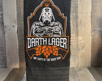 Embroidered Darth Vader Hand Towel, Star Wars Kitchen Towel