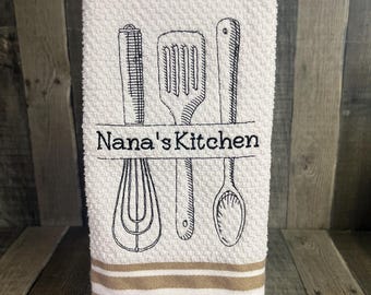Toalla de cocina personalizada, La cocina de Mimi, La cocina de Mamá, La cocina de Nana, La cocina de Gigi