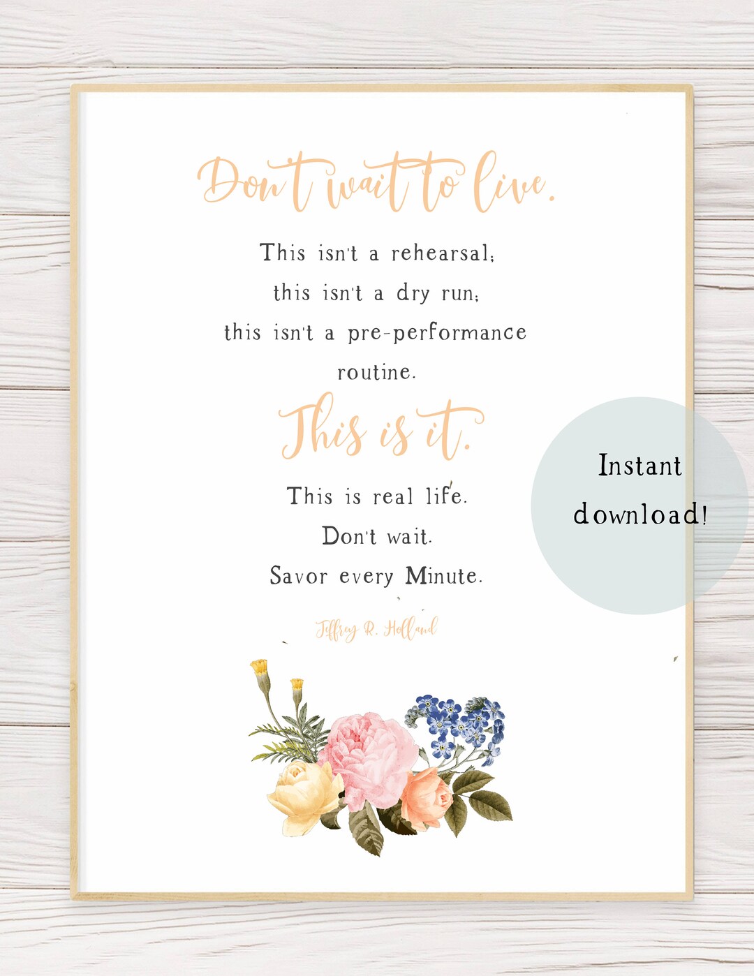 LDS Printable Quote by Jeffrey R. Holland - Etsy