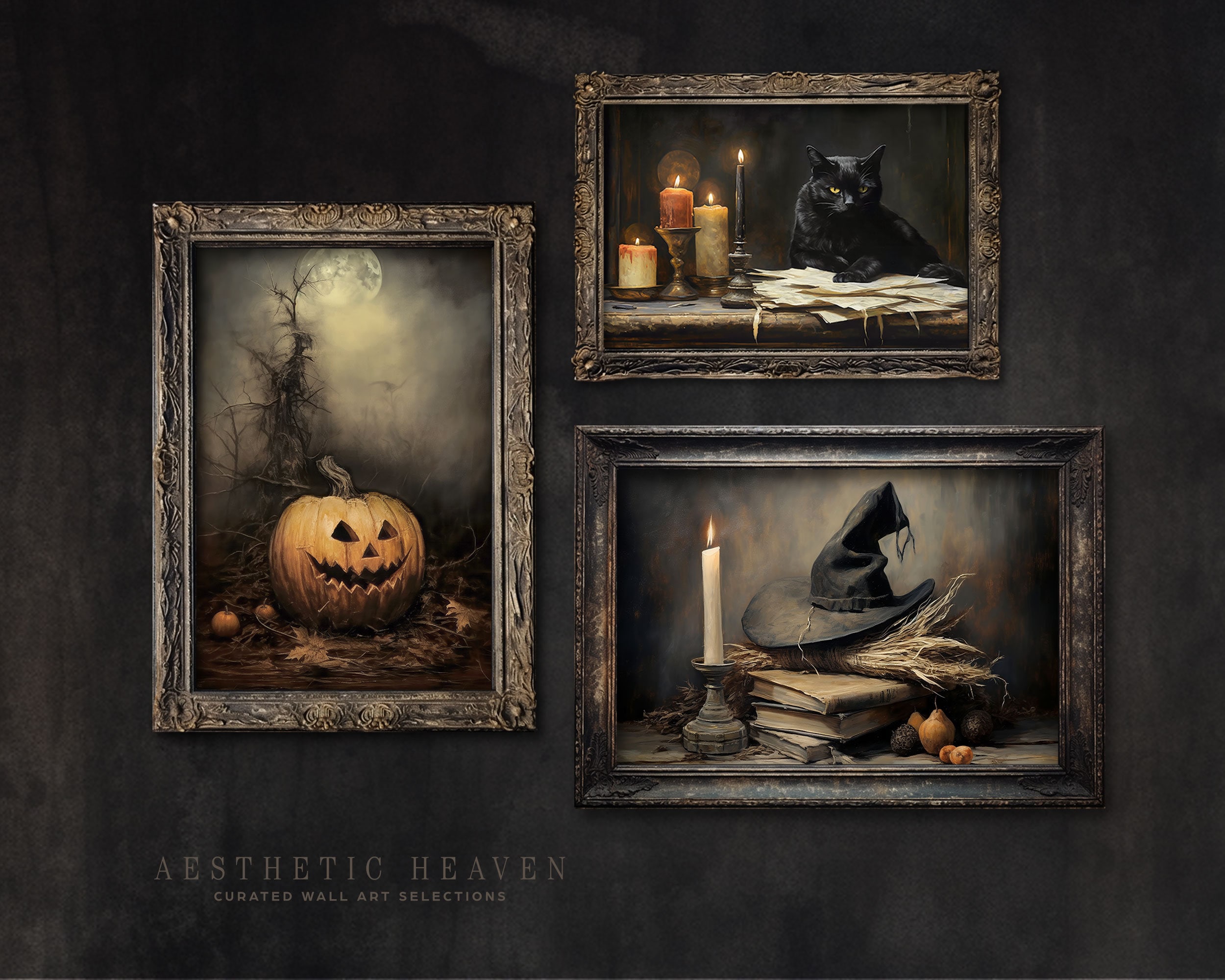 Halloween Print Wall Art Dark Academia Print Gothic Decor - Etsy
