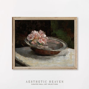 Pintura imprimible / Arte floral de la pared / Pintura al óleo / Arte digital cambiante / Bodegón vintage / Pintura de flores / Descarga digital / SL_01