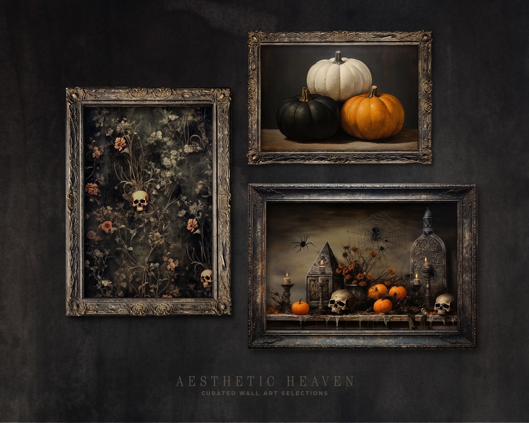 Halloween Print Wall Art | Dark Academia Gallery | Gothic Decor ...