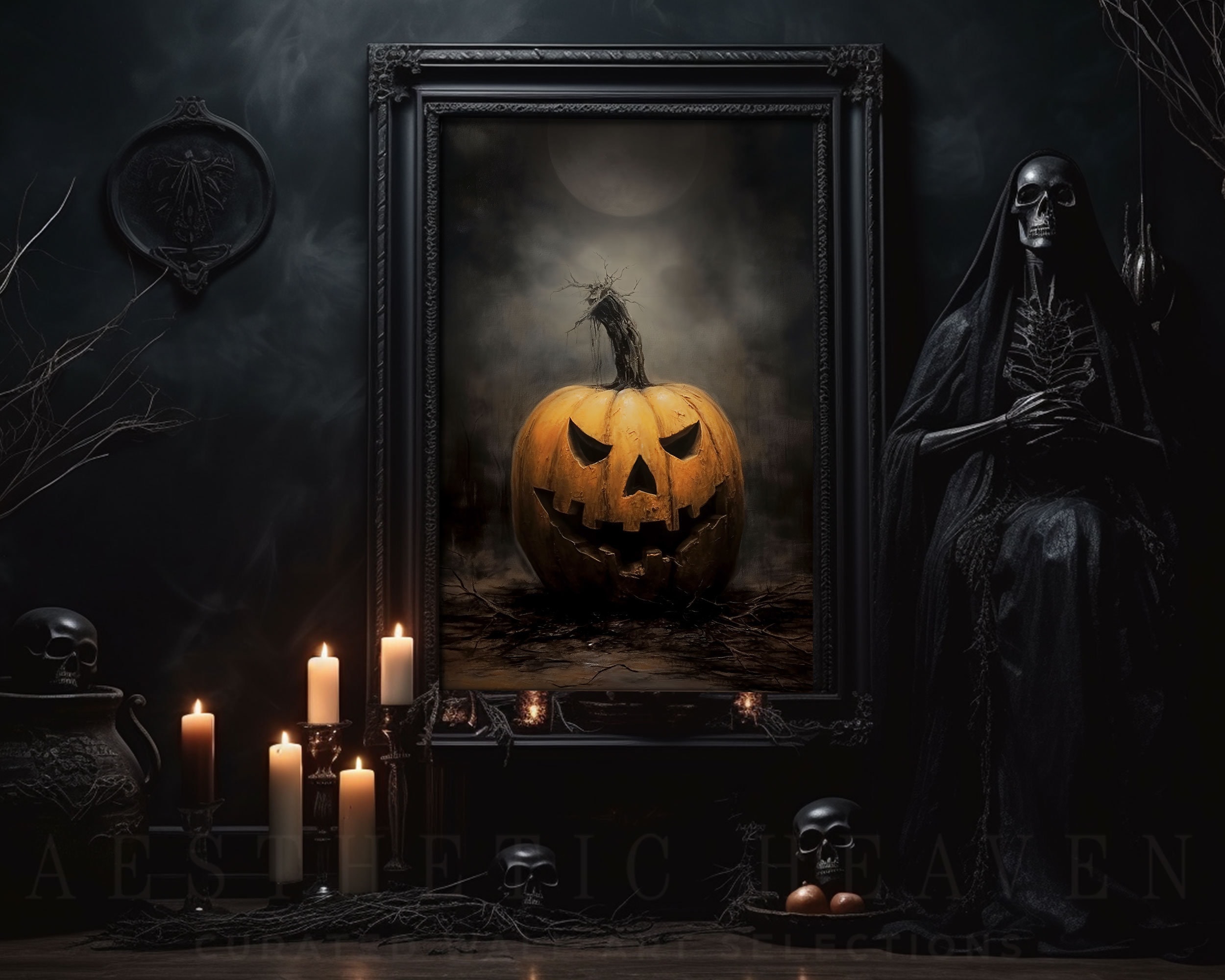 Jack O Lantern Halloween Art | Halloween Pumpkin | Spooky Carved ...