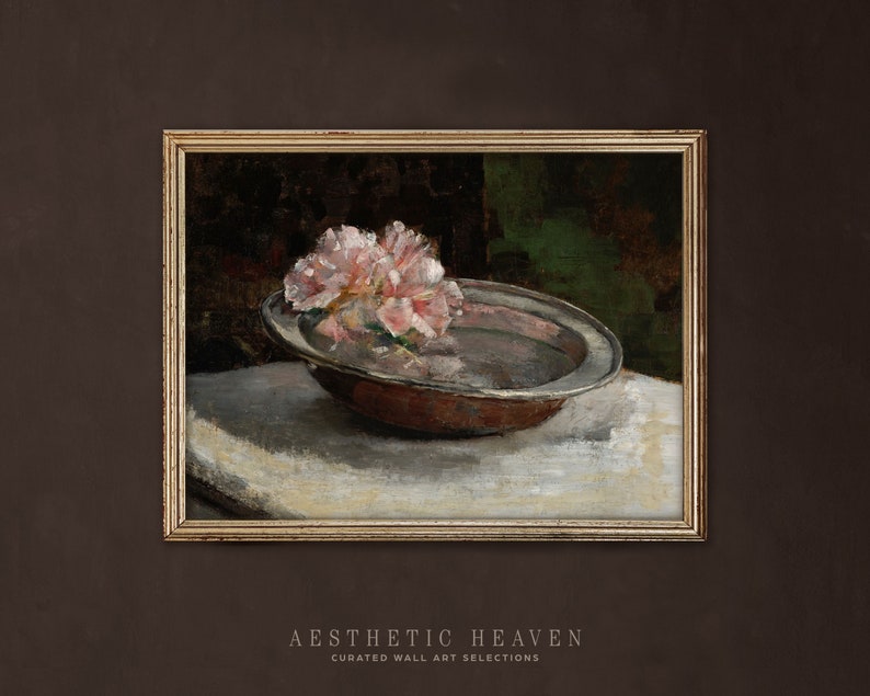 Printable Painting Floral Wall Art Oil Painting Moody Digital Art ...