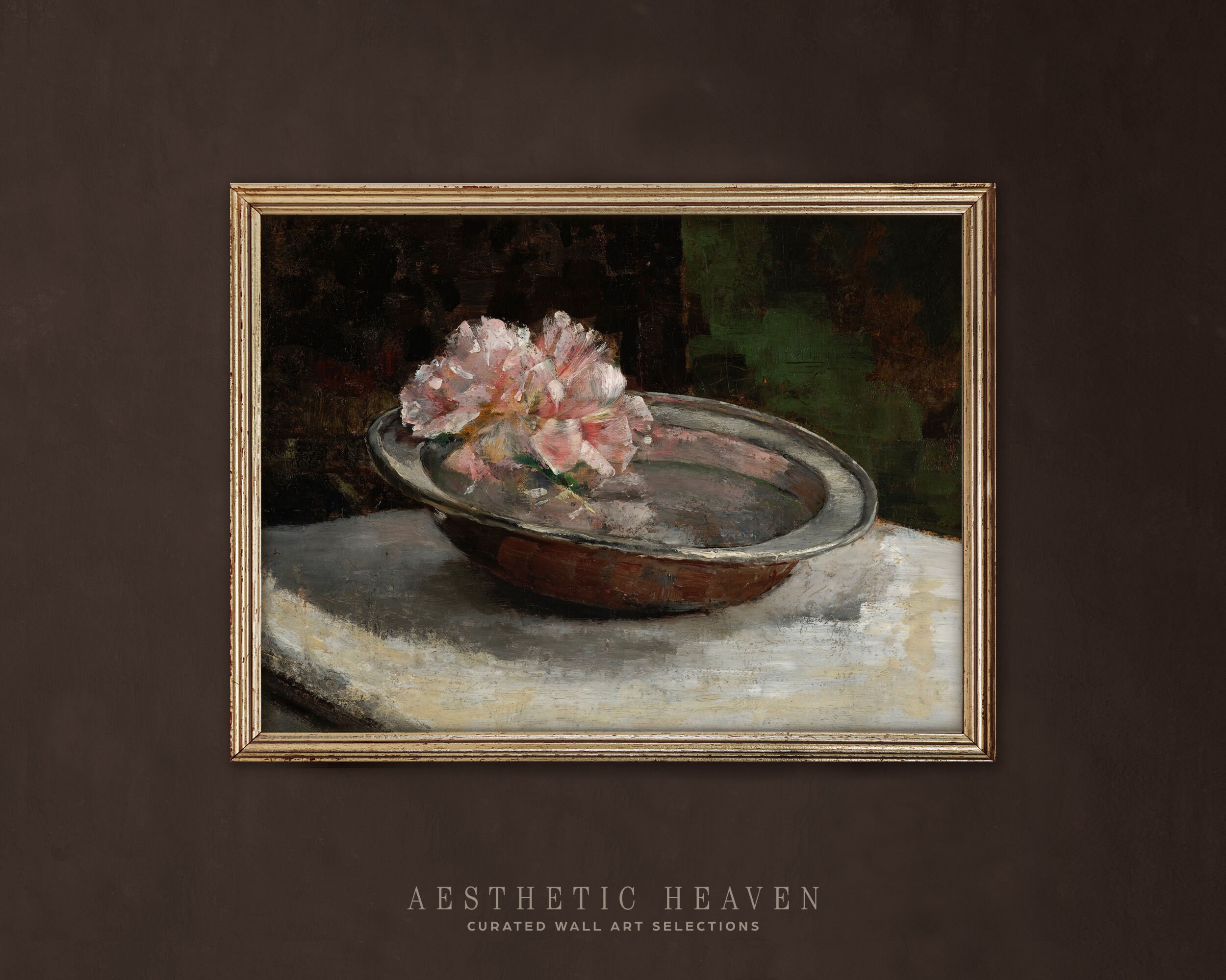 Printable Painting Floral Wall Art Oil Painting Moody Digital Art ...